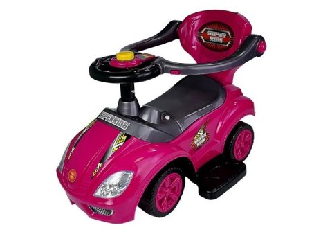 Jeździk z Pchaczem Mega Car 3w1 Różowy Jeździk z Pchaczem Mega Car 3w1 Różowy