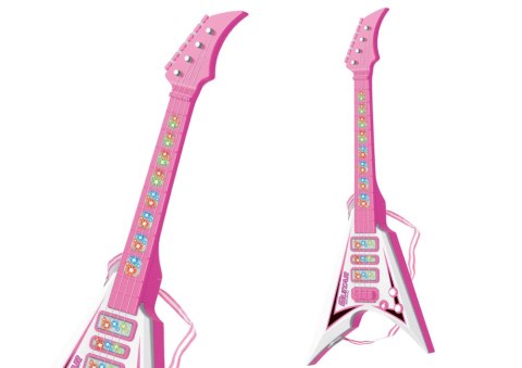 Gitara Elektryczna Dla Dzieci Światła Melodie Różowa Gitara Elektryczna Dla Dzieci Światła Melodie Różowa