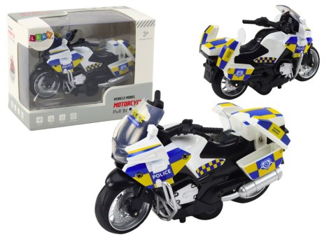 Motocykl Policyjny z Napędem Frykcyjnym Na Baterie Światła Dźwięk Motocykl Policyjny z Napędem Frykcyjnym Na Baterie Światła Dźwięk