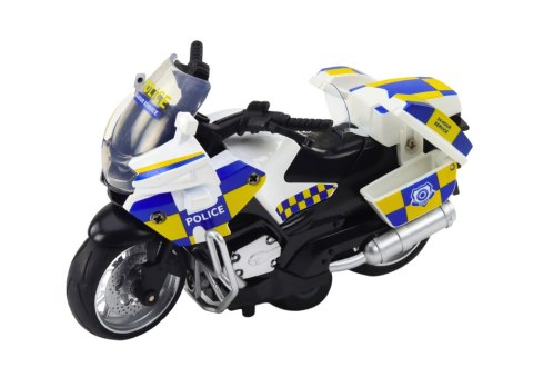 Motocykl Policyjny z Napędem Frykcyjnym Na Baterie Światła Dźwięk Motocykl Policyjny z Napędem Frykcyjnym Na Baterie Światła Dźwięk