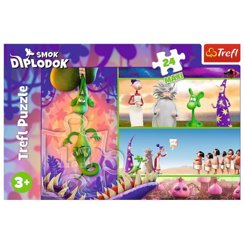 Puzzle - 24 Maxi - Ciekawski Smok Diplodok - Human Film Smok Diplodok 14376