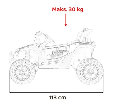 4x4 Samochód AUTO na akumulator Buggy UTV 2000M Racing Złoty