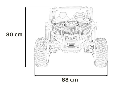 Dwusoobowy 800W Reg fotel 4x4 Auto buggy na akumulator UTV X3 Off-Road