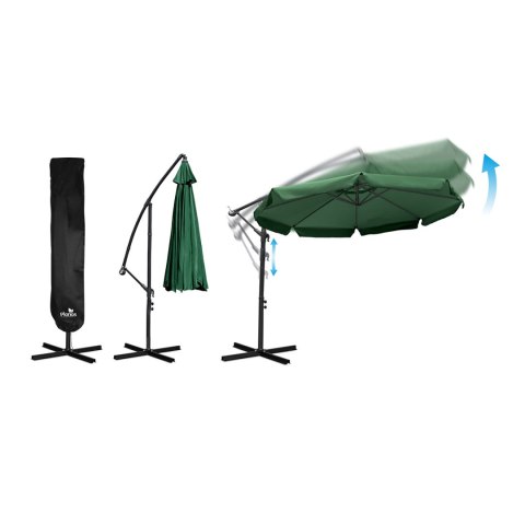 Parasol ogrodowy składany 8 segmentowy 350 cm z pokrowcem Plonos PL-881 Parasol ogrodowy składany 8 segmentowy 350 cm z pokrowcem Plonos PL-881