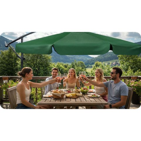 Parasol ogrodowy składany 8 segmentowy 350 cm z pokrowcem Plonos PL-881 Parasol ogrodowy składany 8 segmentowy 350 cm z pokrowcem Plonos PL-881