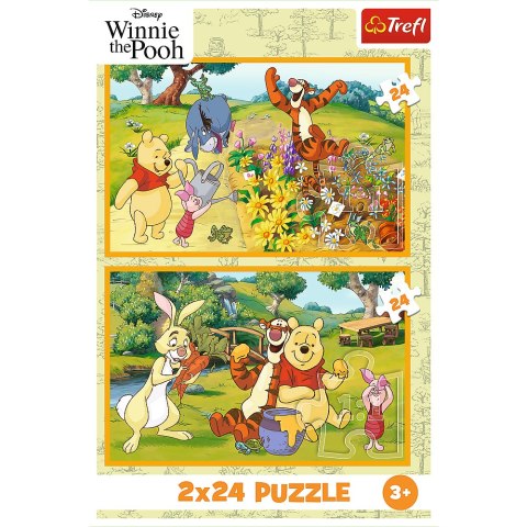 Puzzle - 2x24 - Dzień w ogrodzie - Disney Winnie the Pooh 34436