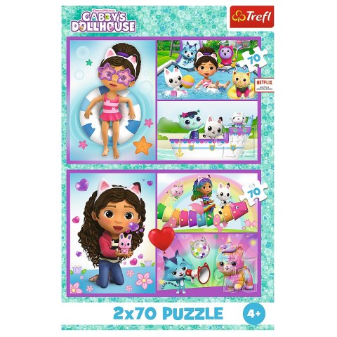 Puzzle - 2x70 - Baw się z Gabby - Universal Gabbys Dollhouse 34438