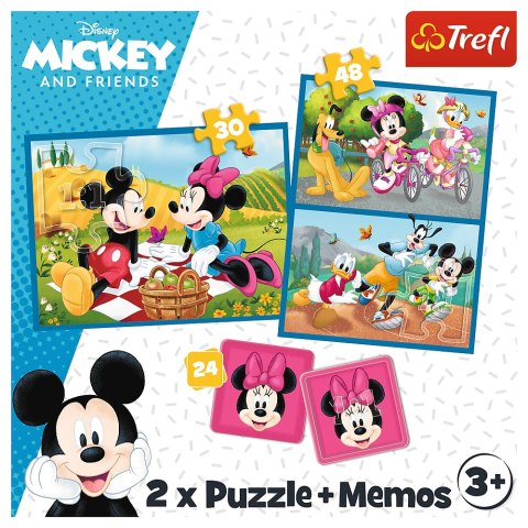 Puzzle - 2w1 + memos - Poznaj bohaterów Disney - Disney Standard Characters 93344