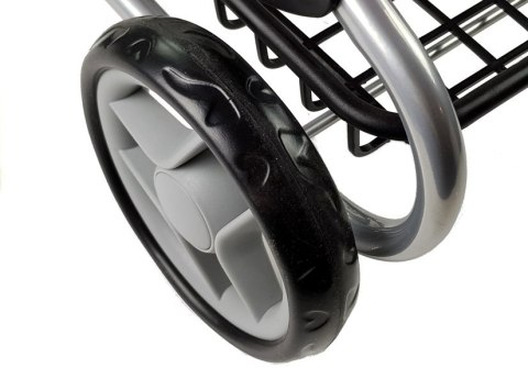 Wózek dla lalek Alice czarno-różowy z Nosidełkiem