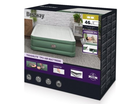 Dmuchany materac dwuosobowy samopompujący 203x152x46cm 69646
