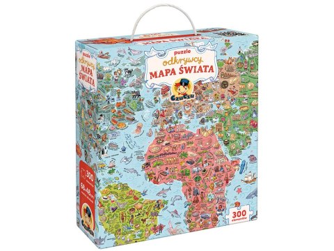 CzuCzu Puzzle odkrywcy Mapa świata 300 ele + plakat edukacyjny