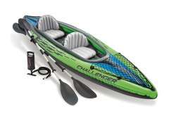 Kajak dmuchany Challenger K2 dla 2 osób wiosła pompka pokrowiec INTEX 68306