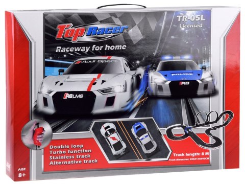 Elektryczny Tor wyścigowy rajdowy samochodowy 2 auta AUDI trasa 8m