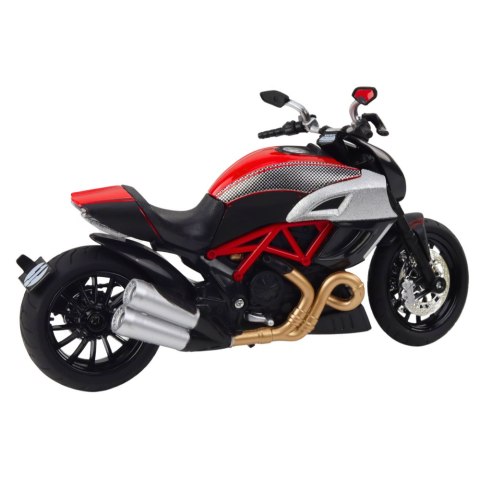 Motocykl Sportowy Metalowy Światła Dźwięki Złote Czerwone Elementy 1:12 Motocykl Sportowy Metalowy Światła Dźwięki Złote Czerwone Elementy 1:12