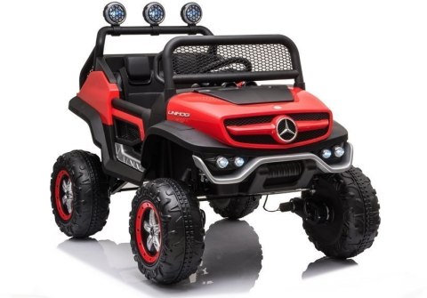 Auto samochód  na Akumulator Mercedes Unimog S Czerwony Lakier