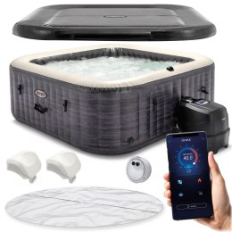 Dmuchane jacuzzi kwadratowe hydromasaż 6 os. 239x71 cm akcesoria premium INTEX 28452