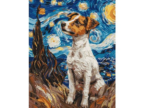Zestaw do malowania po numerach Magiczny Jack Russel KHO6596 40x50