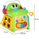 Kostka edukacyjna sorter z pianinkiem krokodyl 4w1