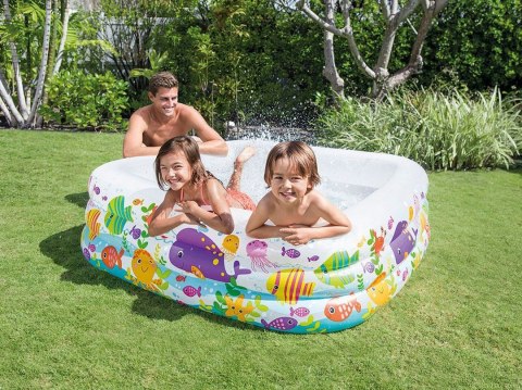 Basen dmuchany Akwarium 159 x 159 x 50 cm INTEX 57471 Basen dmuchany Akwarium 159 x 159 x 50 cm INTEX 57471