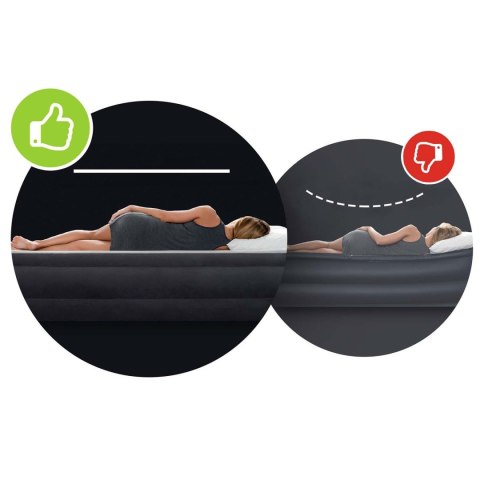 Materac dmuchany 203x183x25 cm z pompką tłokową INTEX 64144