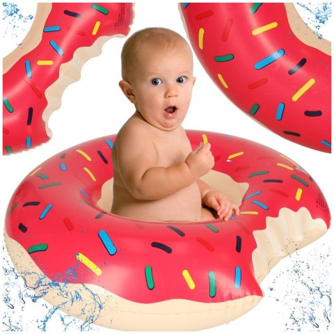 Koło Dmuchane dziecięce Donut 50cm różowe