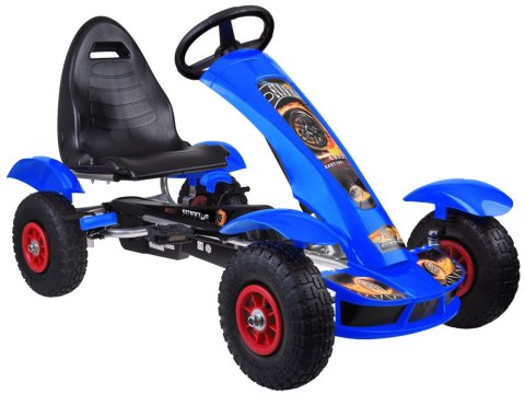 Sportowy Gokart zielony na pedały pompowane koła SP0209 Sportowy Gokart zielony na pedały pompowane koła SP0209