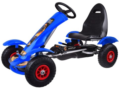Sportowy Gokart zielony na pedały pompowane koła SP0209 Sportowy Gokart zielony na pedały pompowane koła SP0209