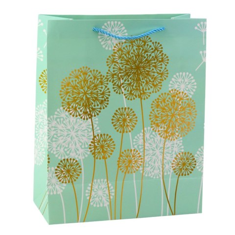 Torba Prezentowa Dmuchawce Złote Elementy 32 x 26 x 12cm Torba Prezentowa Dmuchawce Złote Elementy 32 x 26 x 12cm