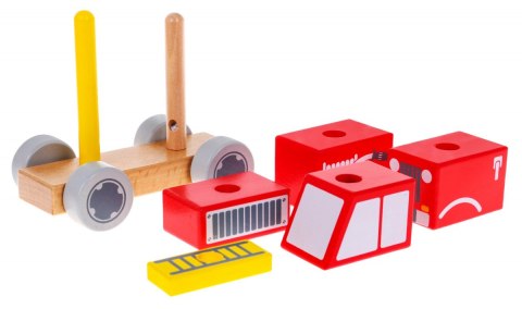 Drewniane Autko Straż samochód auto