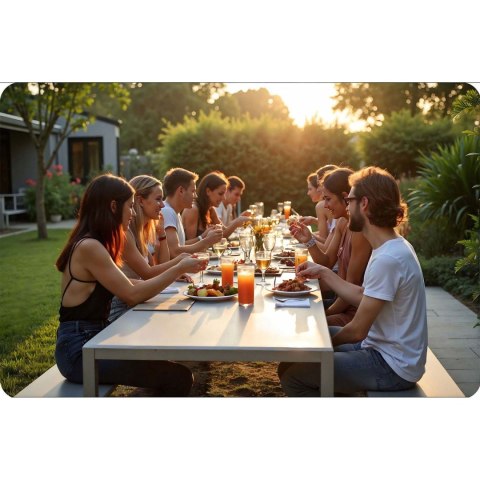 Ławka ogrodowa składana 180 cm Plonos biała