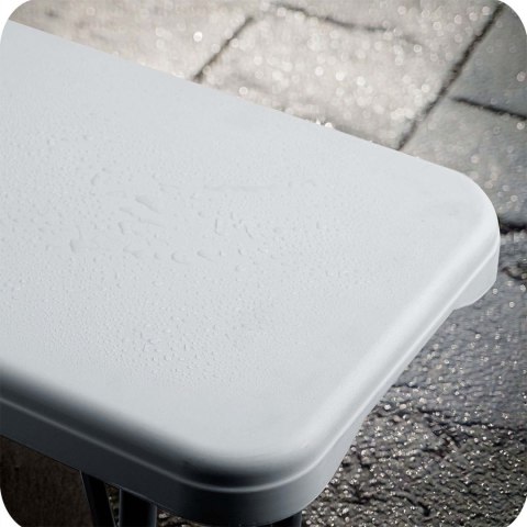 Ławka ogrodowa składana 180 cm Plonos biała