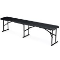 Ławka ogrodowa składana 180 cm Plonos czarna