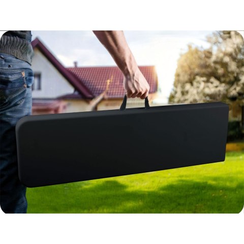 Ławka ogrodowa składana 180 cm Plonos czarna