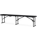 Ławka ogrodowa składana 180 cm Plonos czarna