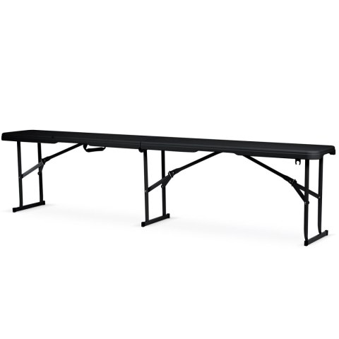 Ławka ogrodowa składana 180 cm Plonos czarna