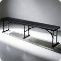 Ławka ogrodowa składana 180 cm Plonos czarna