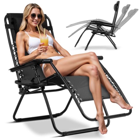 Leżak ogrodowy składany z poduszką Sofotel ChillWell zestaw 2 szt