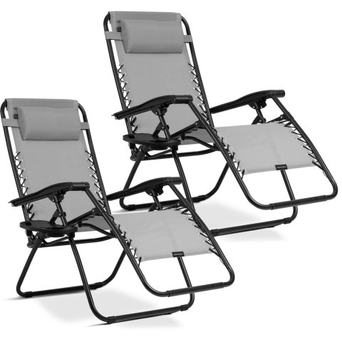 Leżak ogrodowy składany z poduszką Sofotel ChillWell zestaw 2 szt