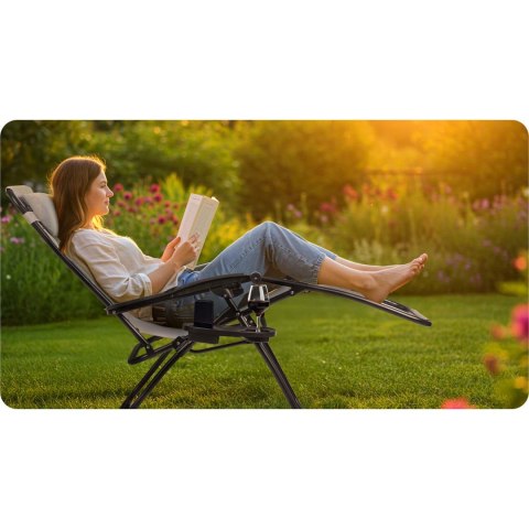 Leżak ogrodowy składany z poduszką Sofotel ChillWell zestaw 2 szt