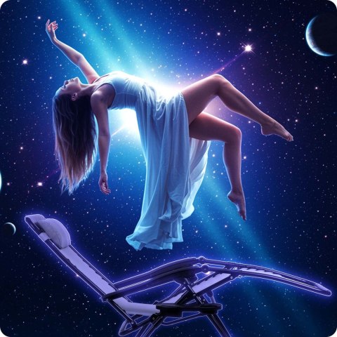 Leżak ogrodowy składany z poduszką Sofotel ChillWell zestaw 2 szt