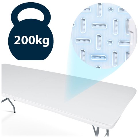 Stół ogrodowy składany 180 cm Plonos biały