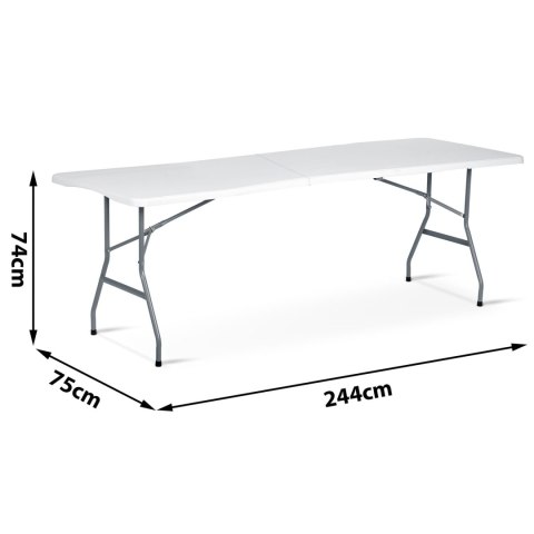 Stół ogrodowy składany 244 cm Plonos biały