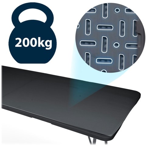 Stół ogrodowy składany 244 cm Plonos czarny